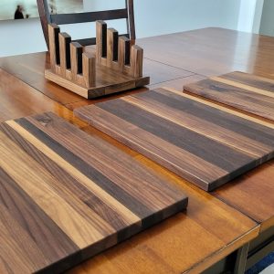 Walnut Cutting Board Set with Stand