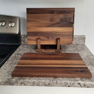 Walnut Cutting Board Set with Stand