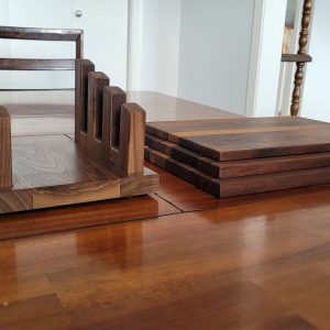 Walnut Cutting Board Set with Stand