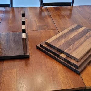 Walnut Cutting Board Set with Stand