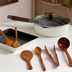 7-Piece Wooden Kitchen Utensil Set – Natural Teak Cooking Tools | Eco-Friendly Gift for Home Chef, Housewarming, or Wedding
