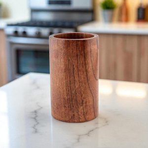 Eco-Friendly Wooden Kitchen Utensil Set: Nonstick Cooking Tools with Storage