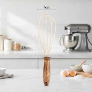 Handmade Wood Kitchen Utensil Set: 7-Piece Eco-Friendly Cooking Tools