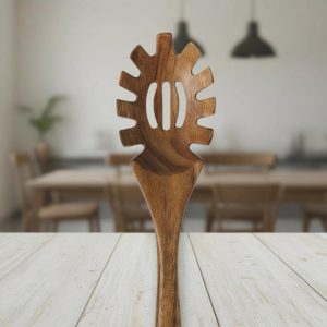 Handmade Wood Kitchen Utensil Set: 7-Piece Eco-Friendly Cooking Tools