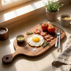 Handmade Black Walnut Cutting Board with Handle for Steak Charcuterie and Cheese Serving