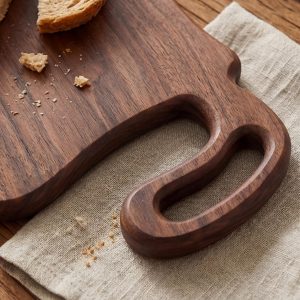 Walnut Charcuterie Board, Wooden Serving Board with Handle, Charcuterie Board Gift Set, Rustic Serving Board, Home Gifts