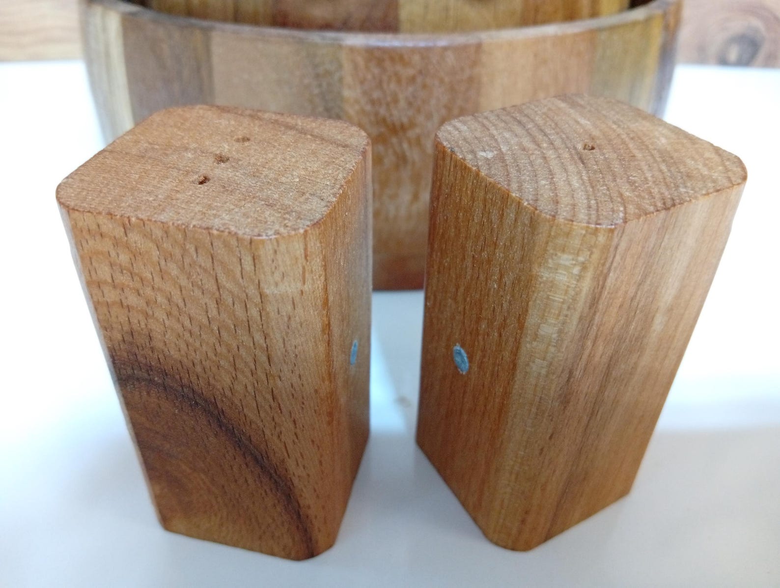 4483580589-img-3 Acacia Wood Salad Bowl Set, Olive Wood Servers, Magnetic Shakers, 7-Piece Rustic Kitchen