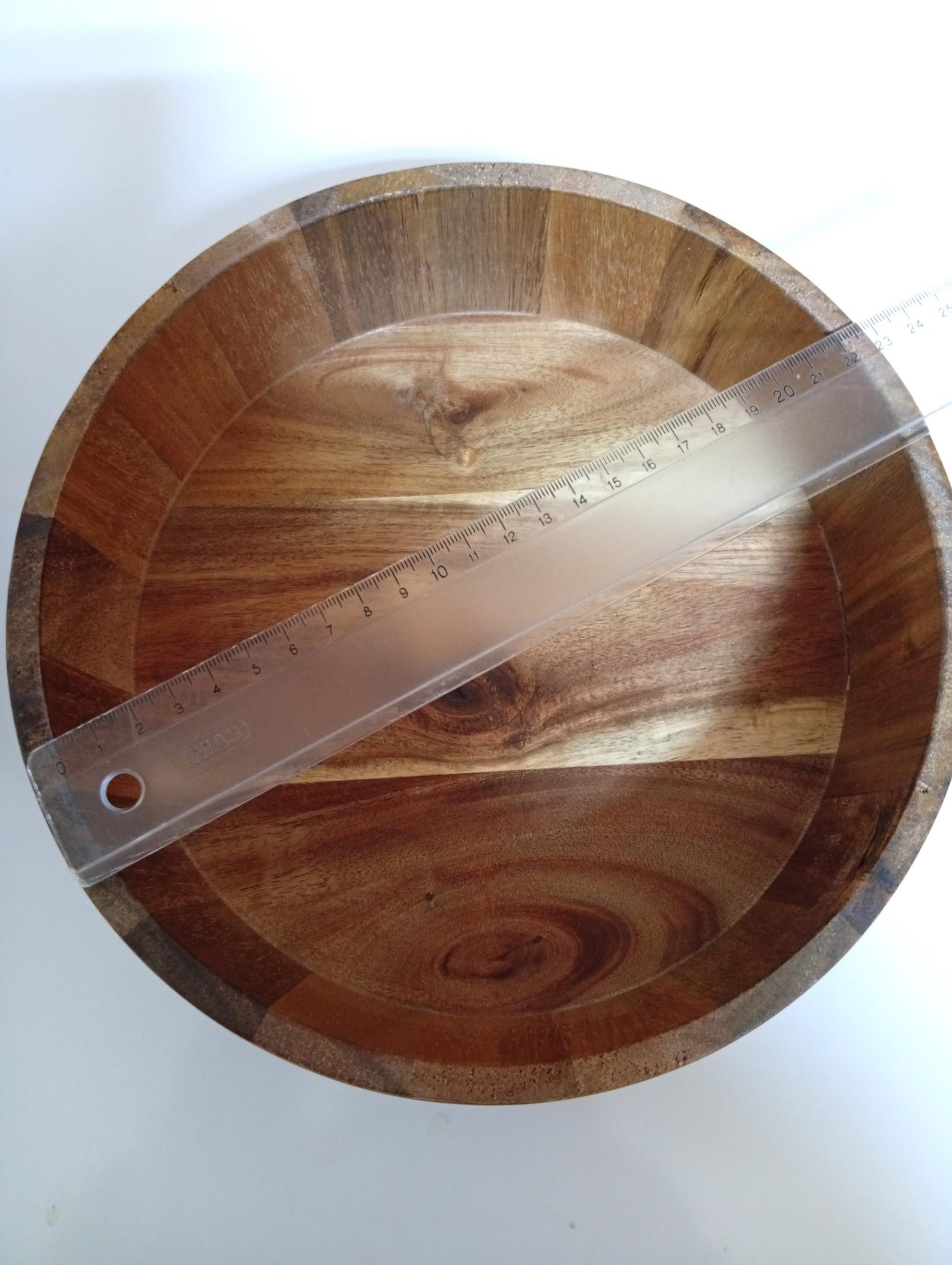 4483580589-img-8 Acacia Wood Salad Bowl Set, Olive Wood Servers, Magnetic Shakers, 7-Piece Rustic Kitchen