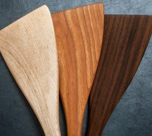 Handmade Kitchen Utensil Set - 12” Wooden Spoon and Spatula - Made in the USA with Cherry, Maple, and Walnut - Amish Wood Spoons